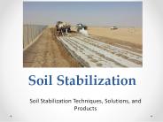 Soil Stabilization Techniques - SSI