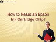 How to fix my Epson Ink Cartridge Chip?