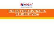 Rules for Australia Student Visa 2018