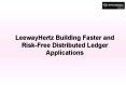 LeewayHertz Building Faster and Risk-Free Distributed Ledger Applications