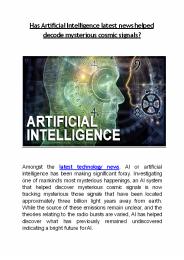 Discover The Best Artificial Intelligence Latest News Online