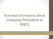 Essential Information about Company Formation in DMCC