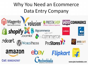 Why you Need an Ecommerce Data Entry Company | Gtechwebindia