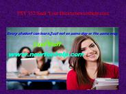 PSY 352 Seek Your Dream /newtonhelp.com