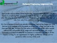 Mechanical Engineering Assignment Help