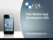 Hire Mobile App Developer USA