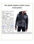 Stephen Amell’s Green Arrow Jacket PowerPoint PPT Presentation