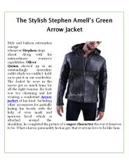 Stephen Amell’s Green Arrow Jacket