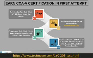 Citrix CCA-V 1Y0-203 Practice Test Questions