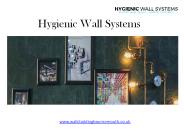 Hygienic Wall Systems -Expert in  Wall Cladding