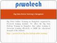 Big Data Online Training in Bangalore