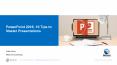 Recorded Webinar-PowerPoint 2016 - 10 Tips to Master Presentations PowerPoint PPT Presentation