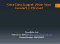 Alexa Echo Support: Which Voice Assistant to Choose? PowerPoint PPT Presentation