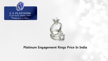 Platinum Engagement Rings Price In India