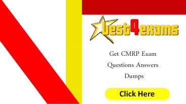 CMRP Questions Dumps