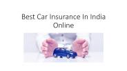 Best Car Insurance In India Online