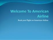 American Airlines Flight Confirmation