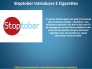 Stoptober Introduces E Cigarettes