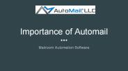 Importance of Automail