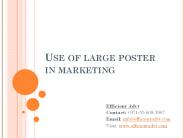 Use of Large Posters in Marketing