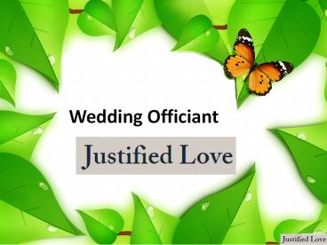 Wedding Officiant