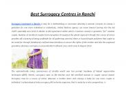 Best Surrogacy Centres in Ranchi