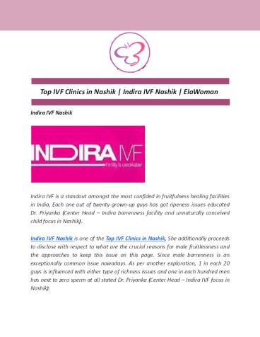 Top IVF Clinics in Nashik | Indira IVF Nashik | ElaWoman