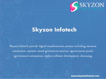 Digital Transformation Solution by Skyzon Infotech