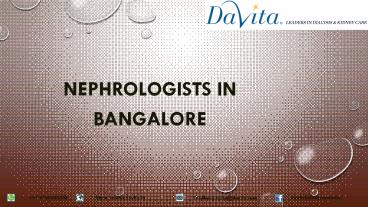 Nephrologists in Bangalore