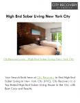 High End Sober Living New York City PowerPoint PPT Presentation