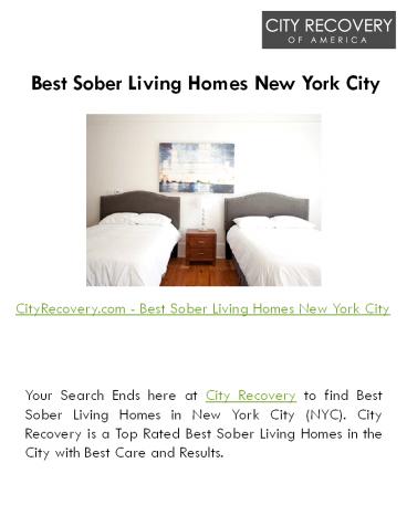 Best Sober Living Homes New York City
