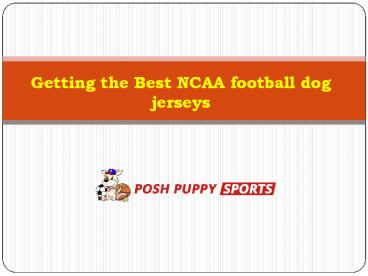 Getting the Best NCAA football dog jerseys