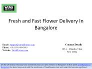 Fresh and Fast Flower Delivery In Bangalore
