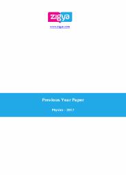 2017 JEE Physics Solved paper