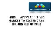 Formulation Additives Market 2023