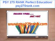 PSY 275 RANK Perfect Education/ psy275rank.com