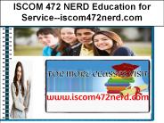 ISCOM 472 NERD Education for Service--iscom472nerd.com