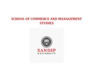 School of commerce and management studies at Sandip University