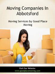 Moving Companies In Abbotsford