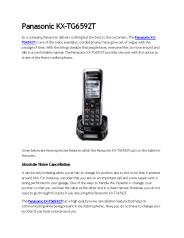 Panasonic KX-TG6592T - Wireless Handsets