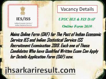 Vacancy details (21)