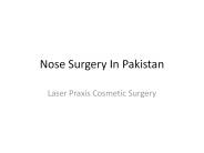 Nose Surgery In Pakistan