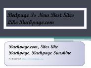 Bedpage Is Now Best Sites Like Backpage.com