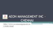 (Aeon) Management Inc - Chennai