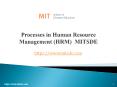 Processes in Human Resource Management (HRM) | MITSDE PowerPoint PPT Presentation
