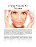 Wrinkle Problems: Not Anymore PowerPoint PPT Presentation