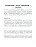 Voluminous Lips – Natural Looking Beauty A Step Away PowerPoint PPT Presentation