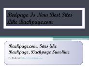 Bedpage Is Now Best Sites Like Backpage.com