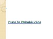 Pune mumbai cabs