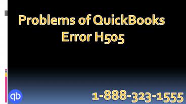 QuickBooks Error H505